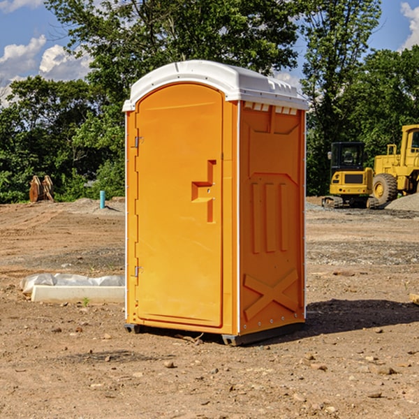 can i customize the exterior of the portable restrooms with my event logo or branding in New Vienna IA